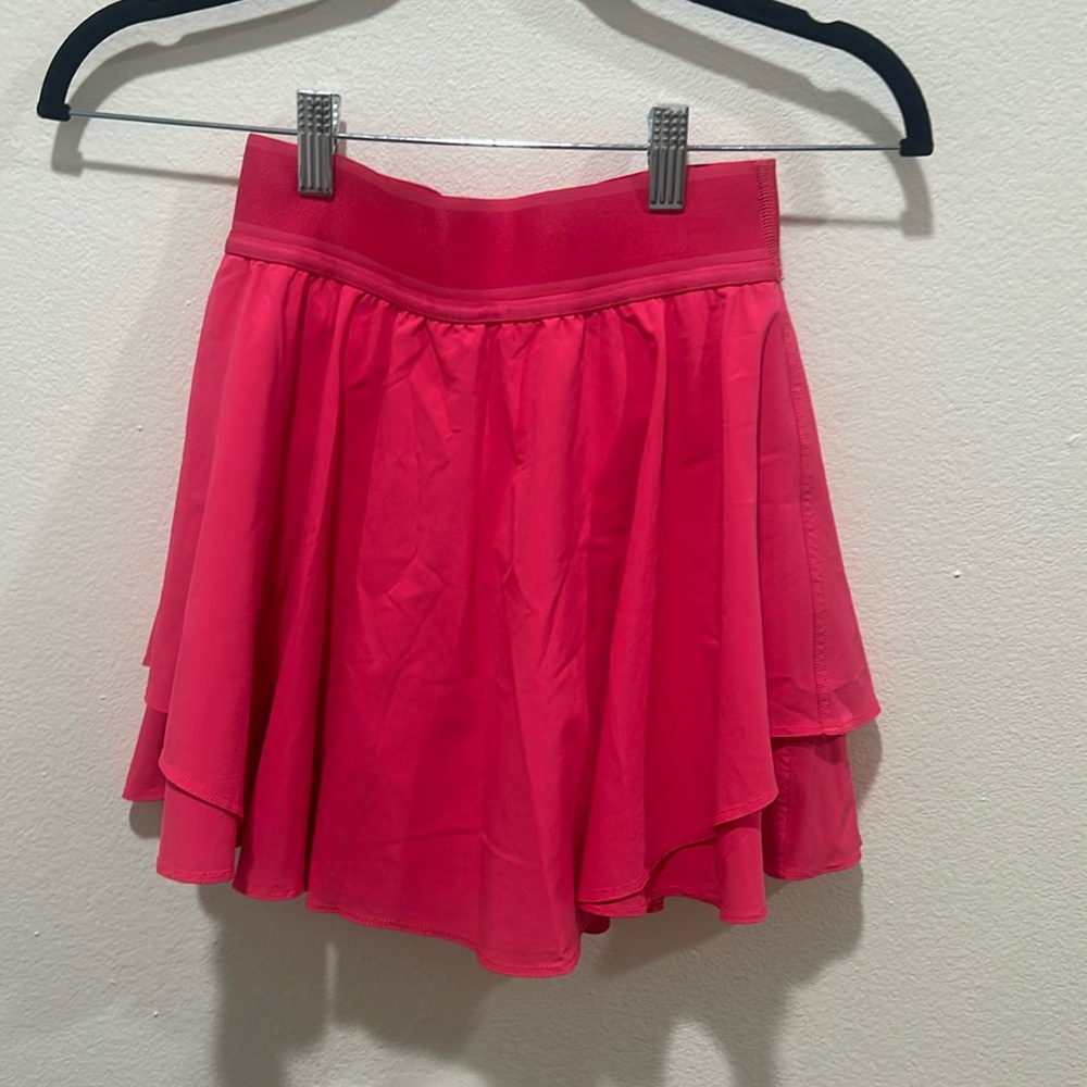 lululemon athletica Hot Pink Tiered Mini Skirt